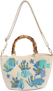 Collection XIIX Beaded Canvas Tote Bag