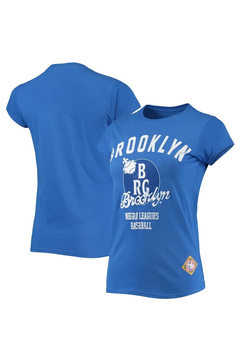 Women's Stitches Royal Brooklyn Royal Giants Negro League Logo T-Shirt, Main, color, Royal