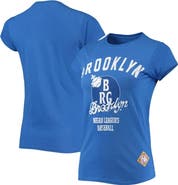 STITCHES Women's Stitches Royal Brooklyn Royal Giants Negro League Logo T-Shirt