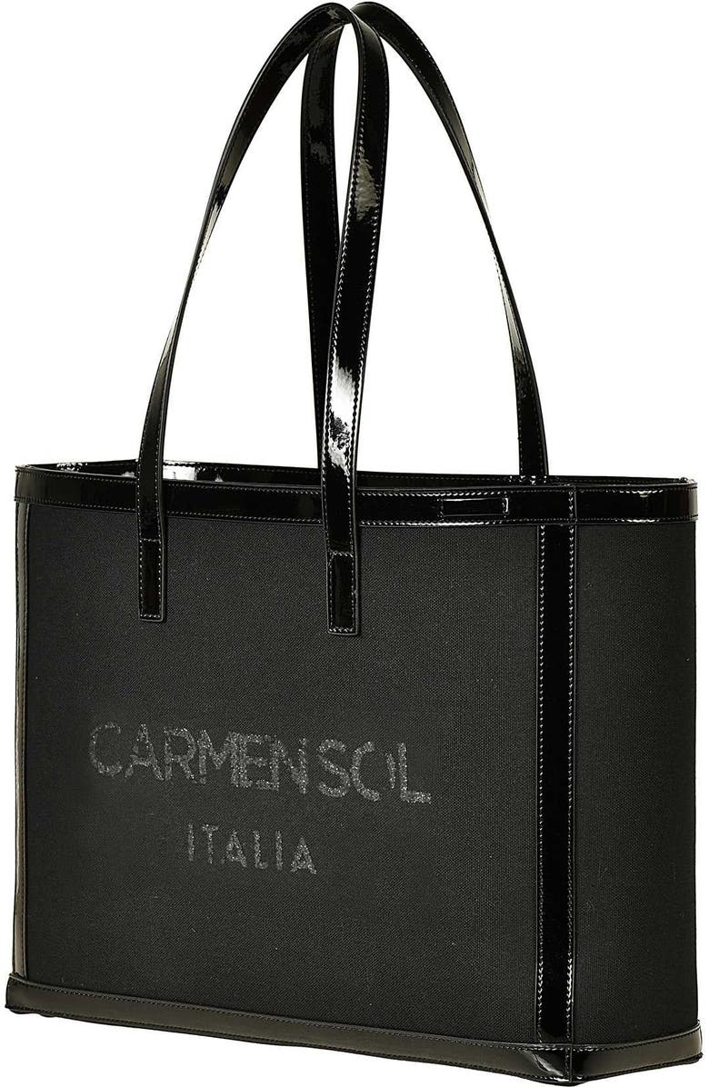 CARMEN SOL Capri Black Tote Bag, Main, color, Black