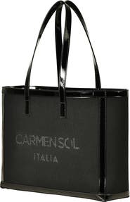 CARMEN SOL Capri Black Tote Bag