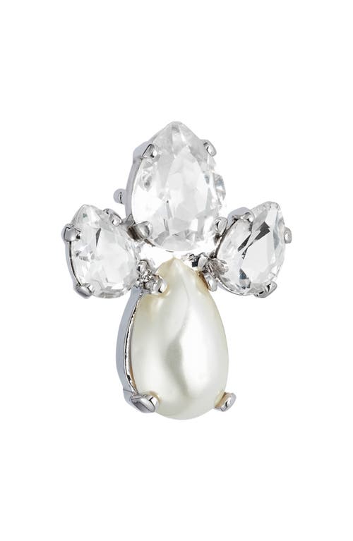 Simone Rocha Victorian Faux Pearl & Crystal Earrings In Pearl/crystal