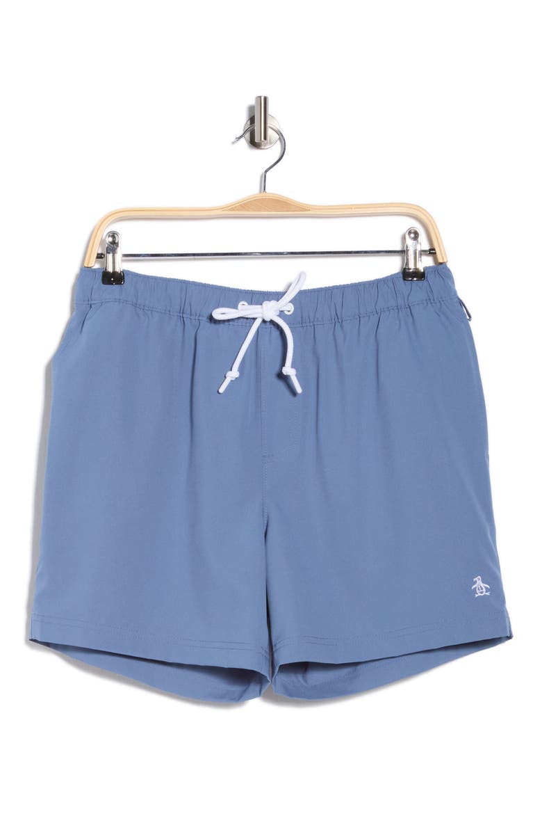 Solid 5-Inch Swim Trunks, Alternate, color, COPEN BLUE