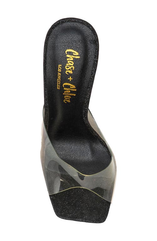 Chase & Chloe Chase And Chloe Clear Strap Stiletto Sandal