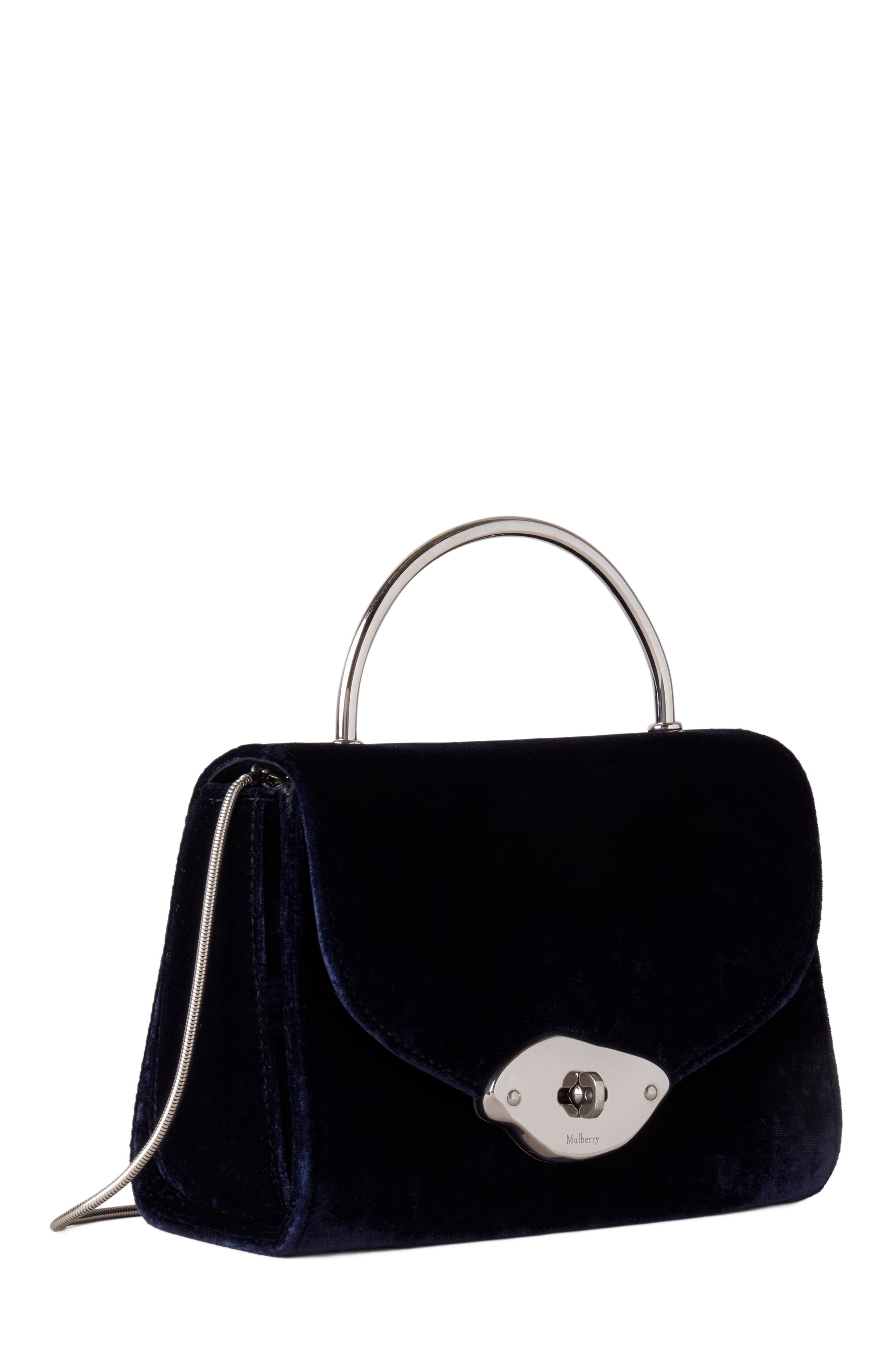 Mulberry Small Lana Velvet Top Handle, Alternate, color, 