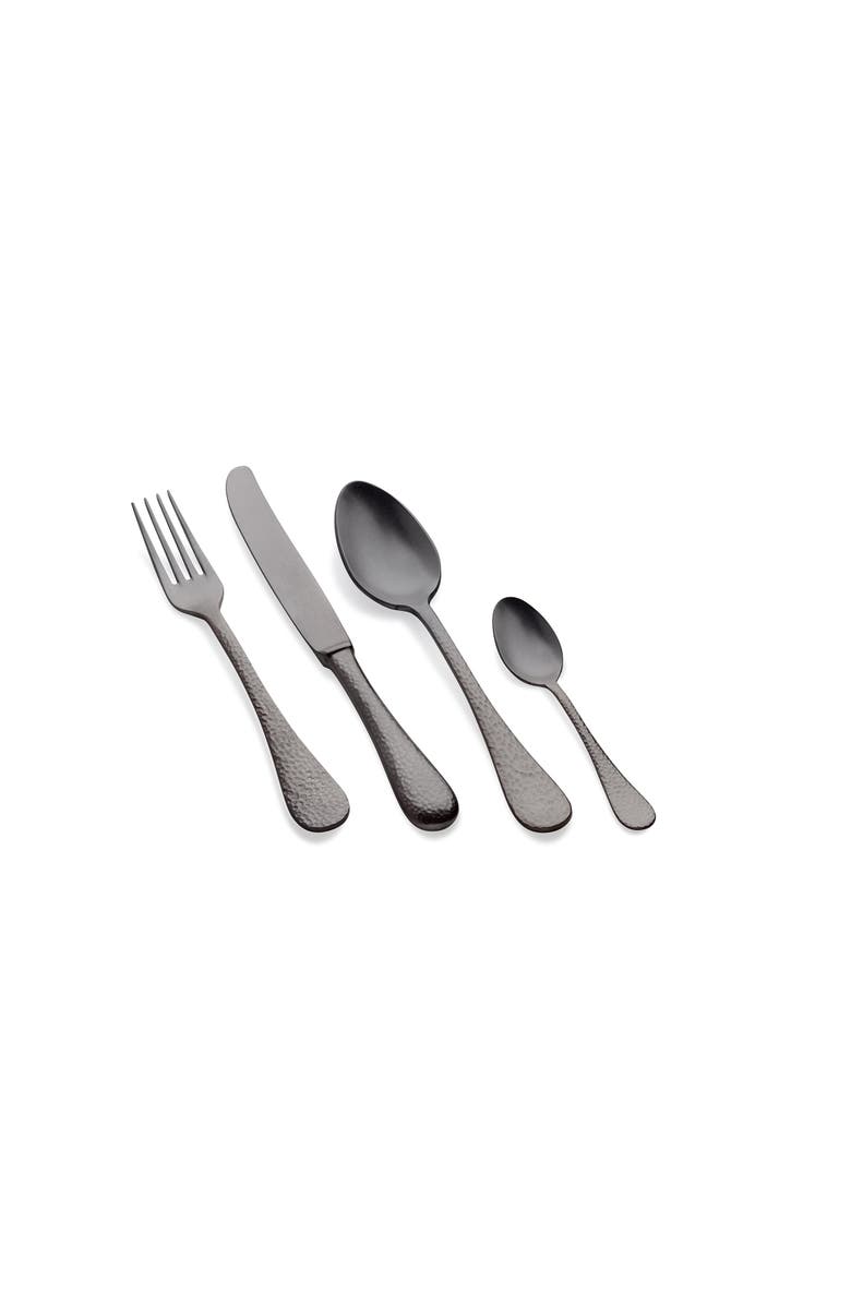 Mepra Epoque Pewter Flatware Set - 32 Pieces, Alternate, color, Black Gold