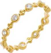 BY ADINA EDEN Colored X Beaded Eternity Ring