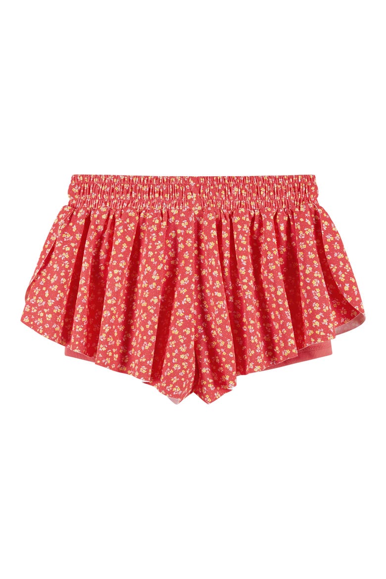 Kids' Print Shorts, Alternate, color, ORANGE FLORAL