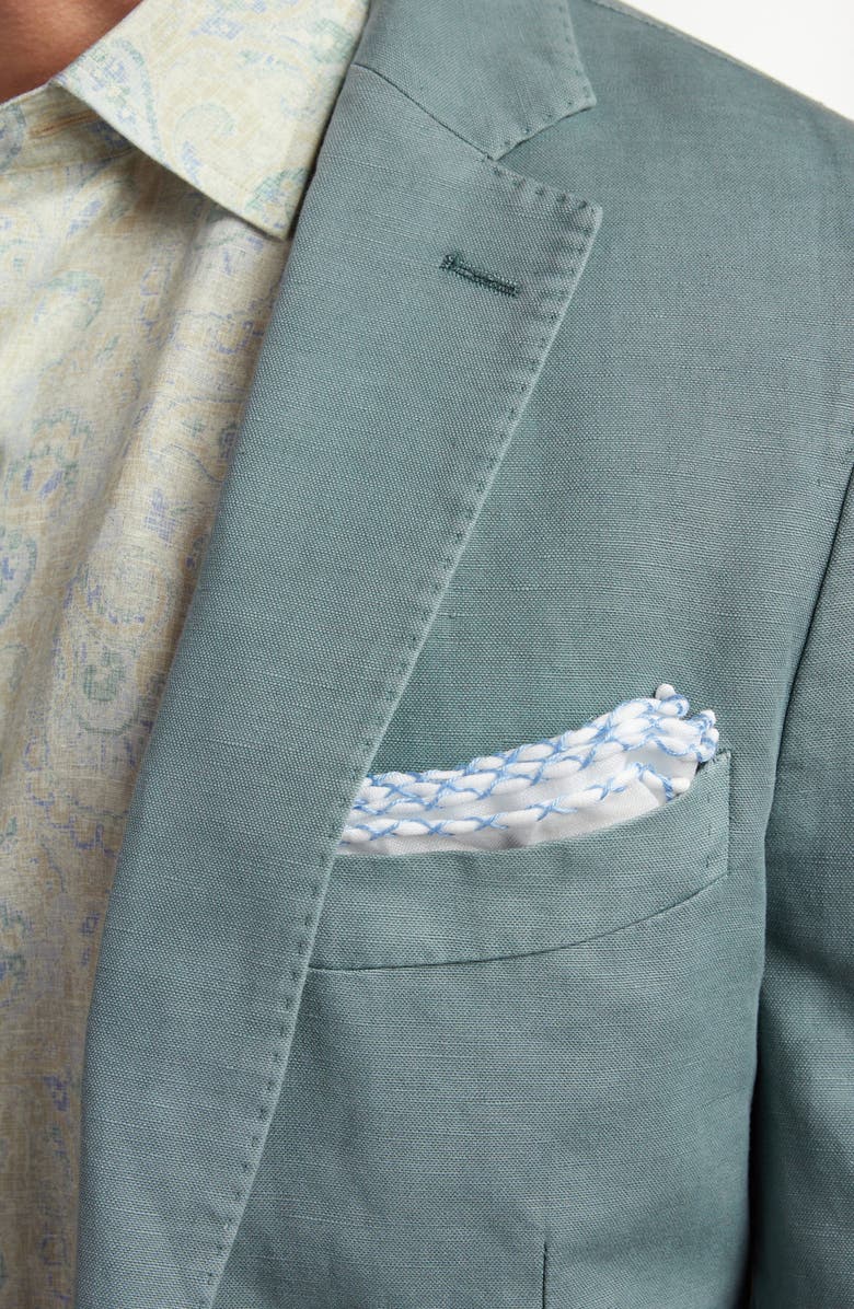 David Donahue The Jackson Soft Green Cotton & Linen Sport Coat, Alternate, color, Beach Glass