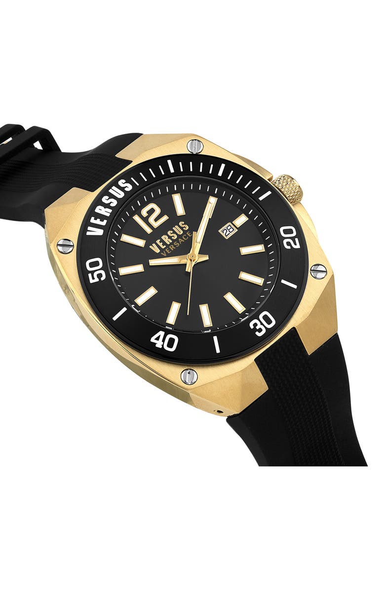 VERSUS Versace Versus Reaction Three-Hand Quartz Silicone Strap Watch, 48mm, Alternate, color, 