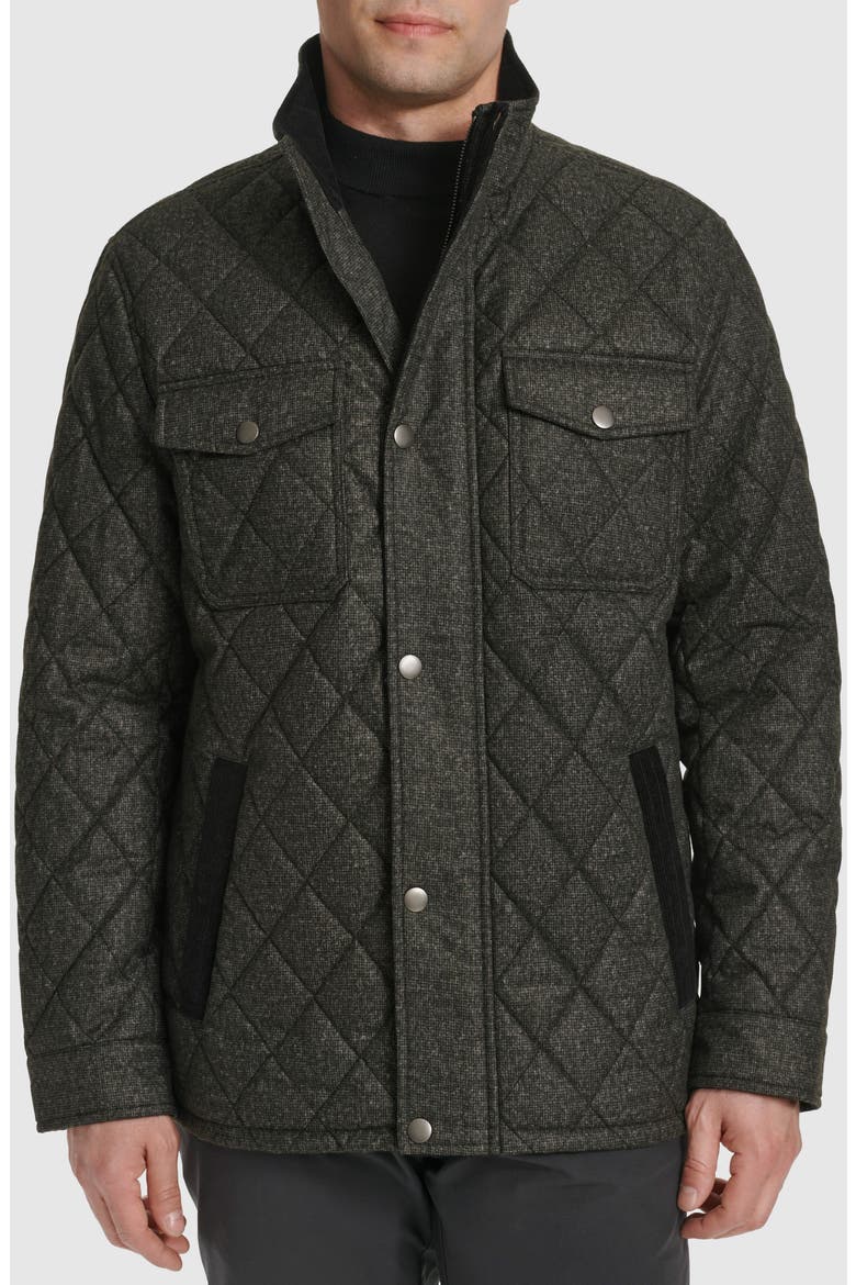 Diamond Quilted Jacket, Main, color, CHARCOAL