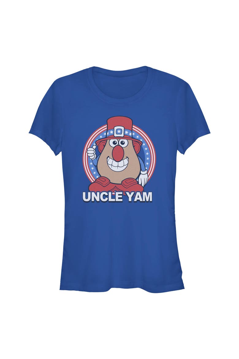 Junior's Uncle Yam Badge T-Shirt, Main, color, Royal Blue