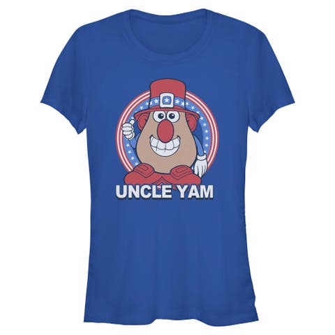 Juniors Mr. Potato Head Uncle Yam Badge T Shirt