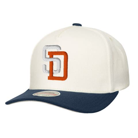 Men's Mitchell & Ness  Cream San Diego Padres Coop Stretch-Snapback Hat
