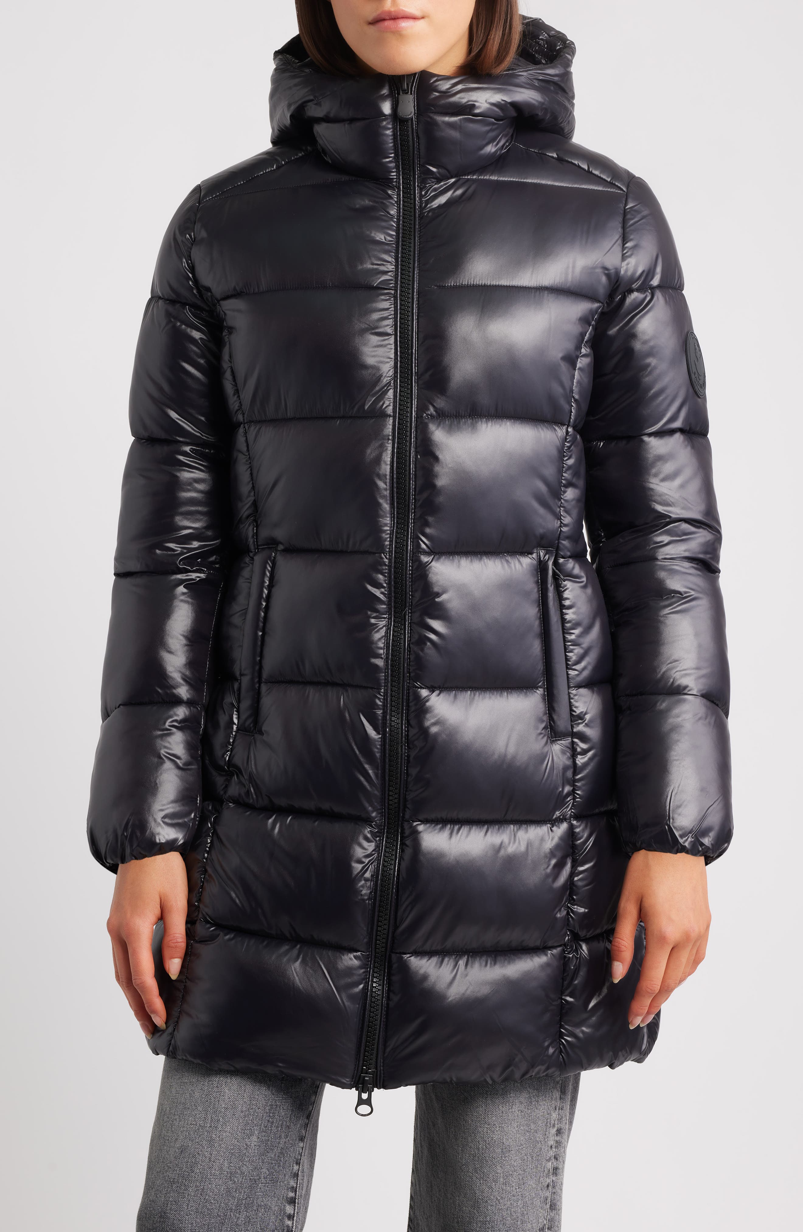 Save The Duck Ines Water Repellent Longline Hooded Puffer Jacket