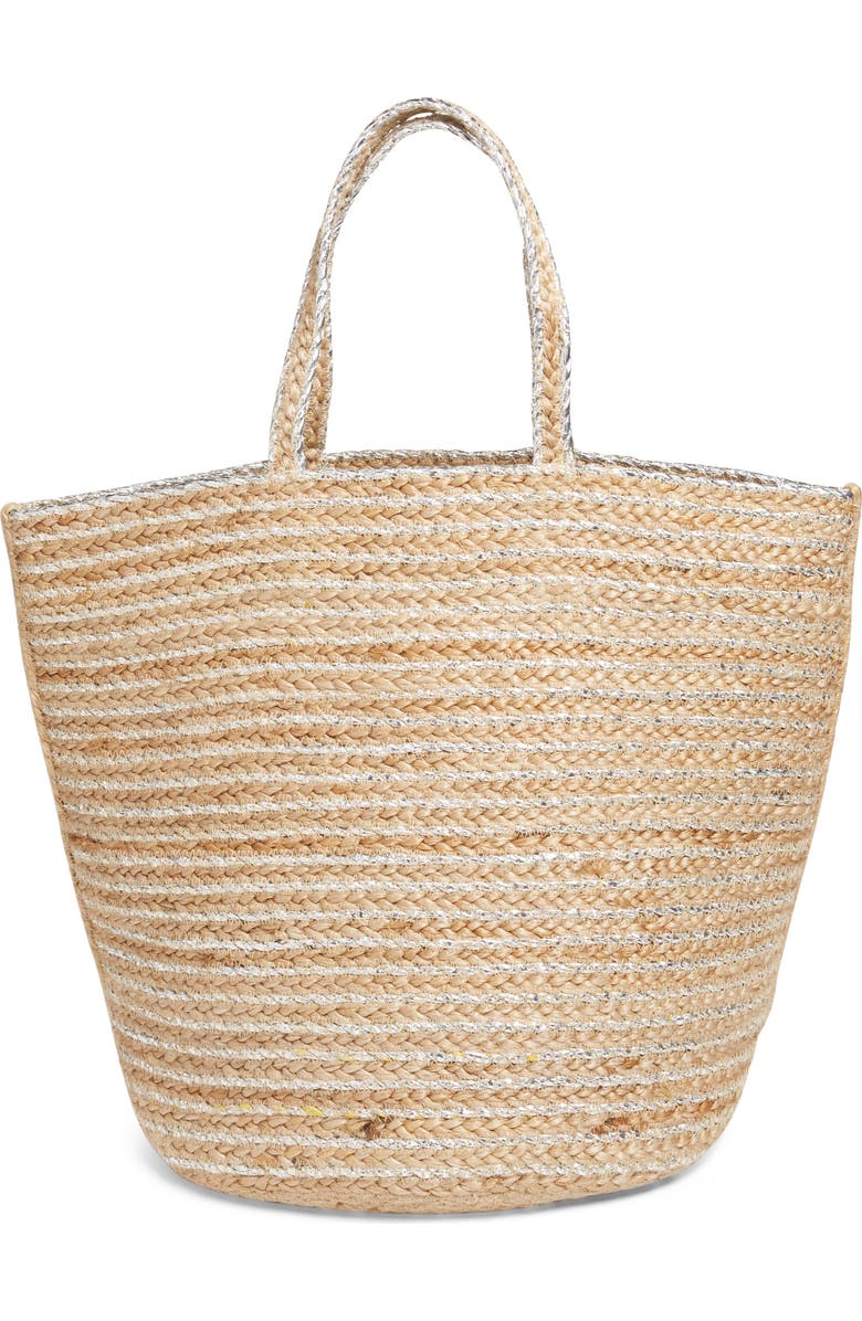 Shiraleah Veronica Metallic Woven Tote, Alternate, color,