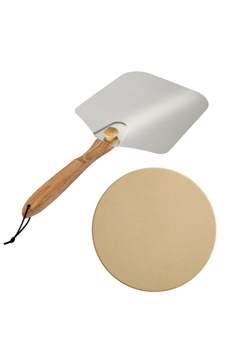 Old Stone Traditional Pizza Stone and Pizza Peel Bundle, Main, color, Multi