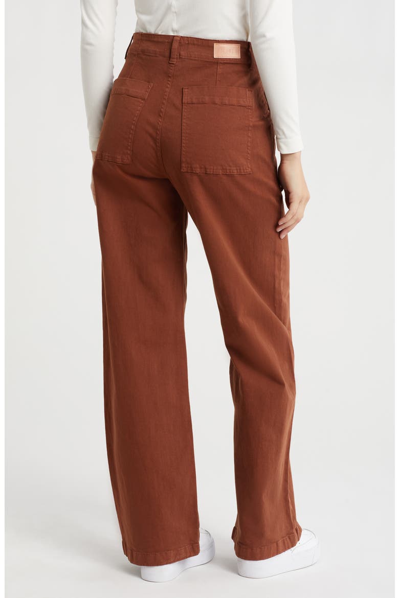 Nicole Stretch Cotton Wide Leg Pants, Alternate, color, SPICE