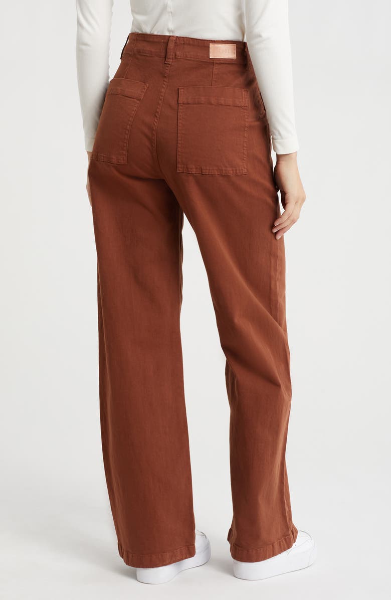 Pistola Nicole Stretch Cotton Wide Leg Pants, Alternate, color, 