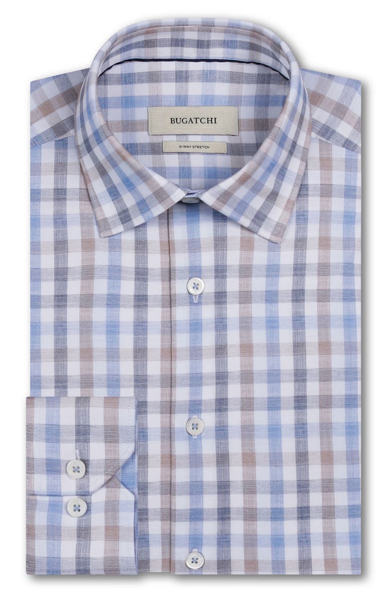 Bugatchi James OoohCotton<sup>®</sup> Gingham Button-Up Shirt, Alternate, color, Air Blue