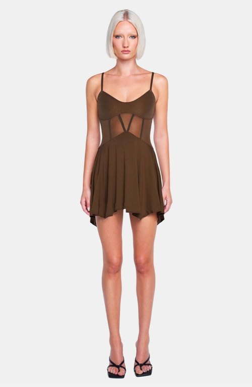 Ow Collection Cassandra Mini Dress In Green