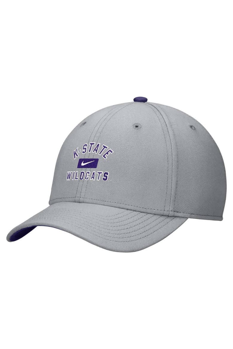 Men's Nike Gray Kansas State Wildcats Rise Flex Hat, Main, color, Gray