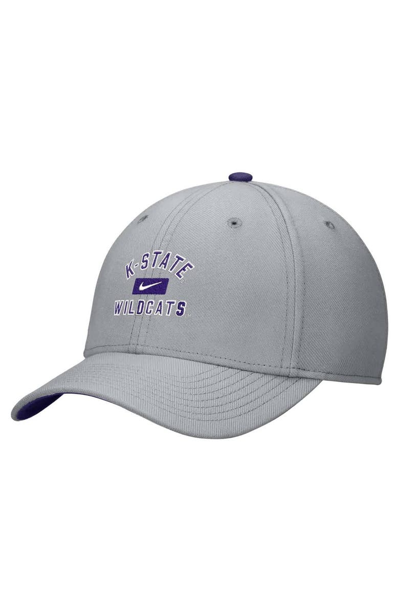 Nike Men's Nike Gray Kansas State Wildcats Rise Flex Hat, Main, color, Gray