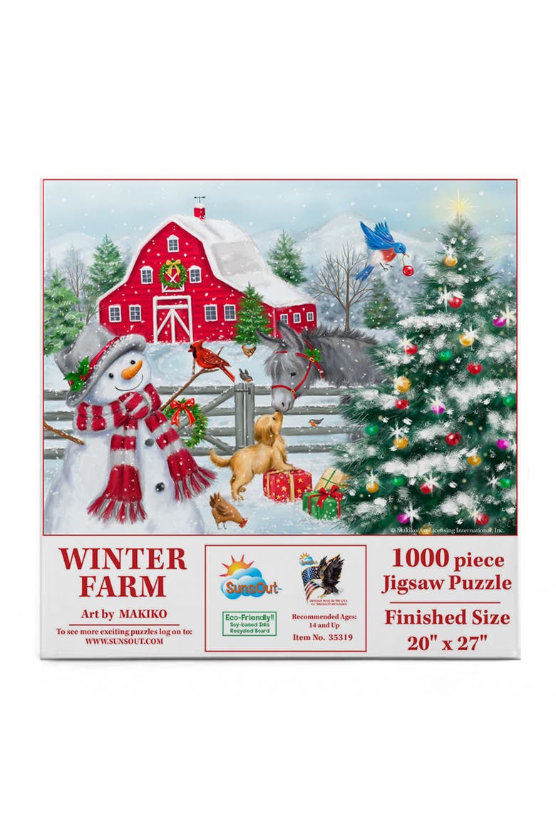 Winter Farm 1000 piece Jigsaw Puzzle for Adults, Alternate, color, Multicolor