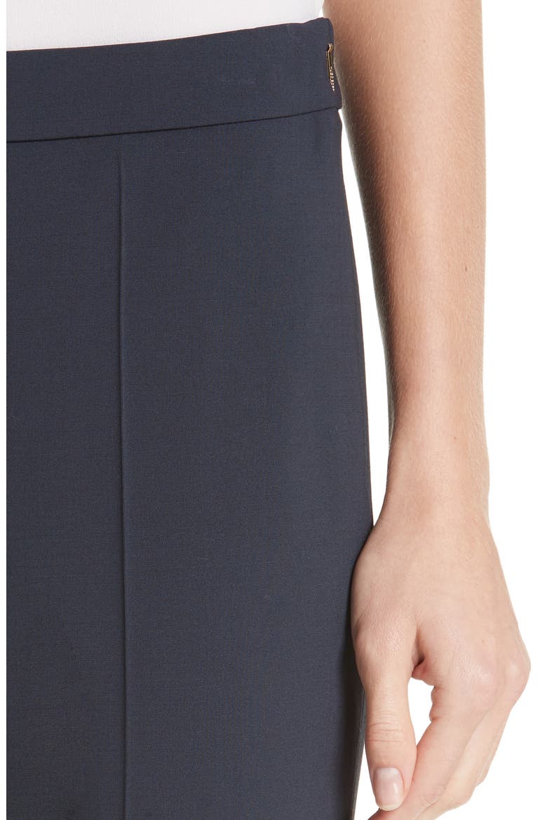 Tulea Side Zip Tropical Stretch Wool Trousers, Alternate, color, NAVY