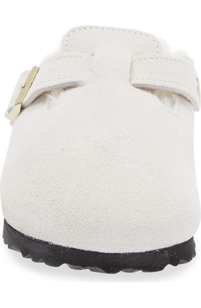 Birkenstock Boston Genuine Shearling Lined Clog, Alternate, color, Antique White/ Antique White
