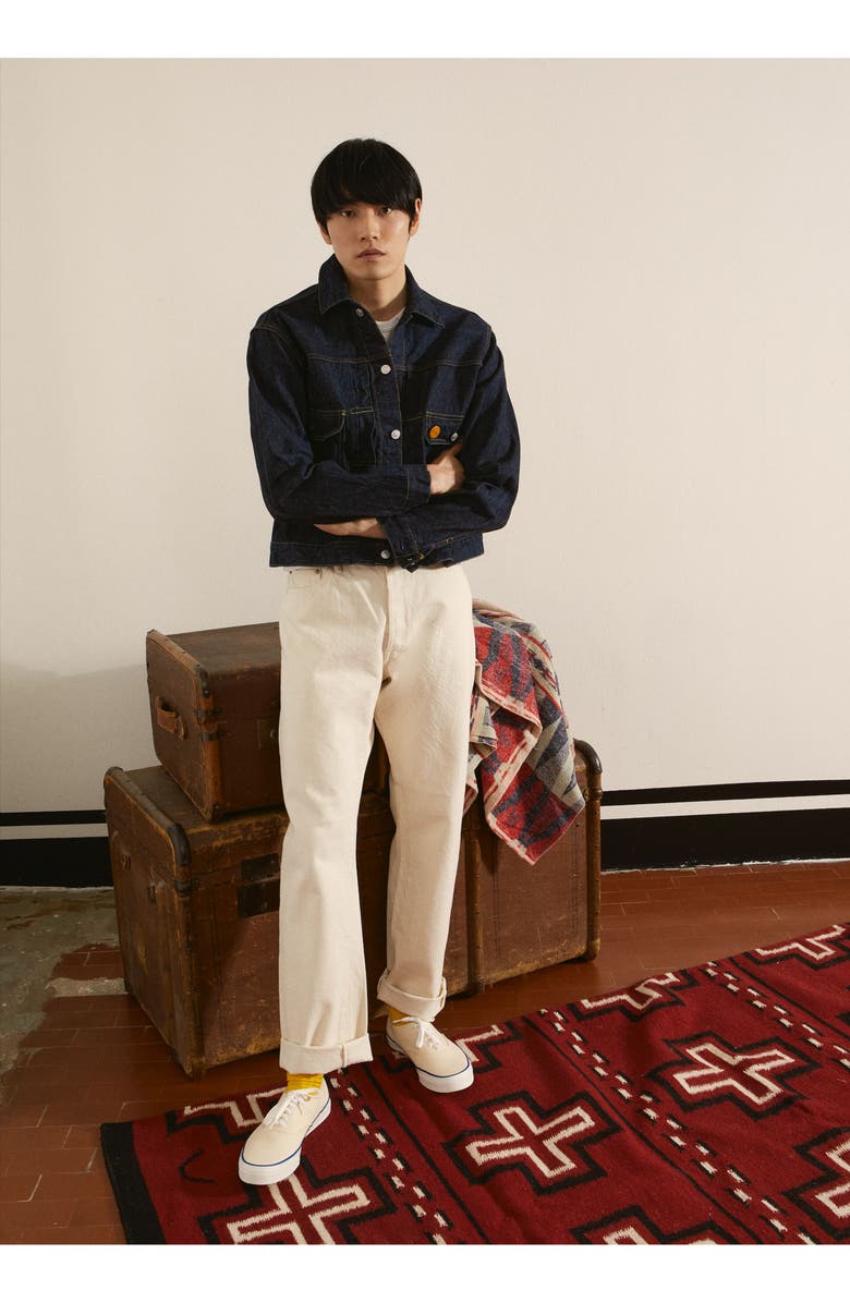 Fortela 992 Johnny Japan Selvedge High-Waisted 5-Pocket Ecrù Denim, Alternate, color, Off White