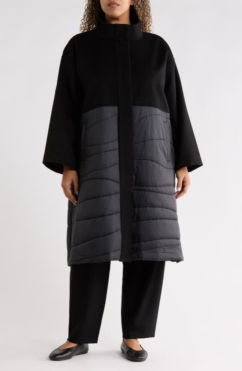 Stand Collar Recycled Nylon Coat