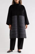 Eileen Fisher Stand Collar Recycled Nylon Coat