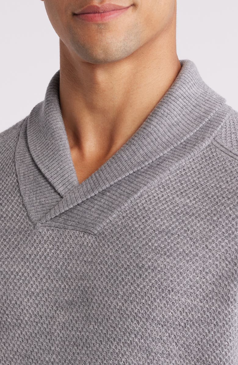 Peter Millar Dempsey Textured Wool Shawl Collar Sweater, Alternate, color, 
