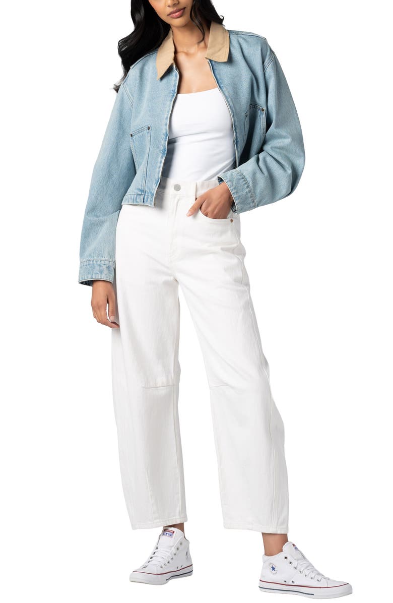 BLANKNYC Denim Crop Chore Jacket, Alternate, color, 