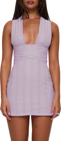 Alsace Plunge Cotton Minidress