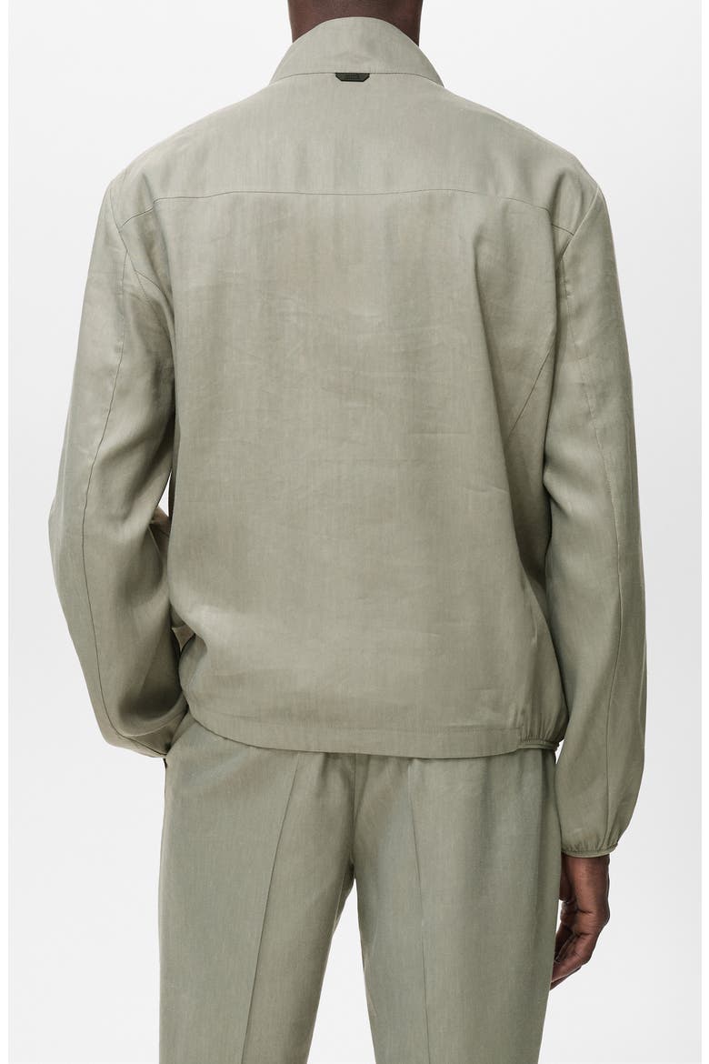 Linen Blend Jacket, Alternate, color, OLIVE GREEN