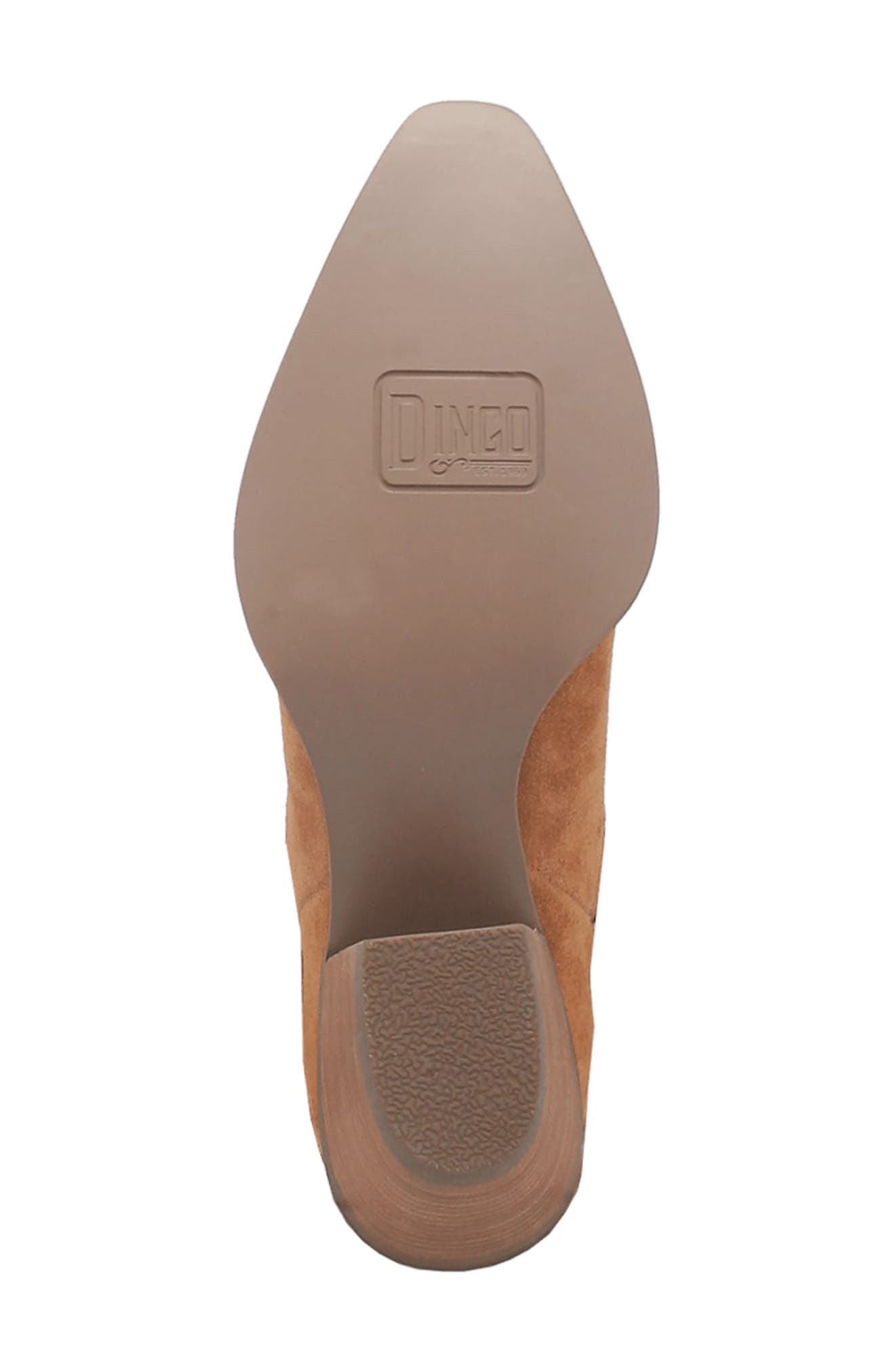 Dingo Fandango Fringe Western Boot, Alternate, color, Camel