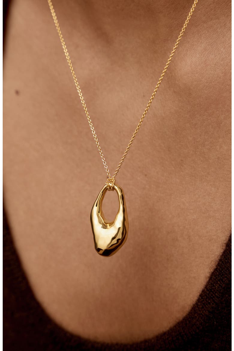 Antica Bold Pendant Necklace, Alternate, color, 18CT GOLD VERMEIL