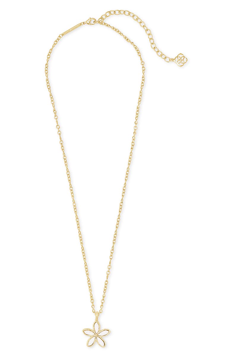 Kendra Scott Kyla Flower Pendant Necklace, Main, color, 