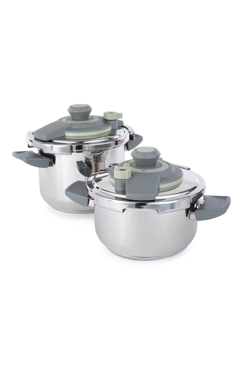Leo Vita 4-Piece Pressure Cooker Set, Main, color, GREEN