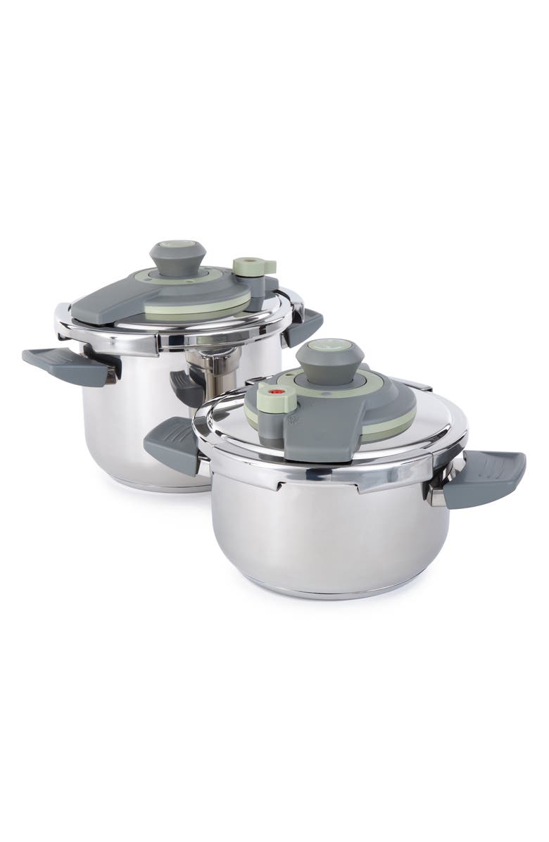BergHOFF Leo Vita 4-Piece Pressure Cooker Set, Main, color, Green