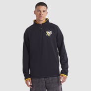 FANATICS Men's Fanatics Black Pittsburgh Penguins Authentic Pro Rink Raglan Quarter-Zip Pullover