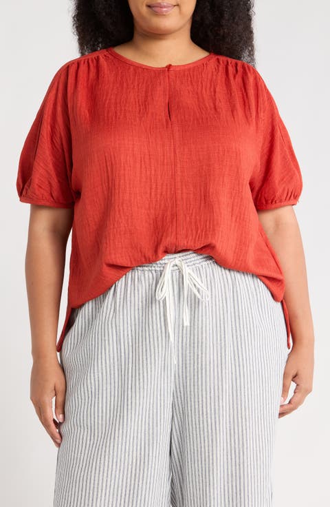 Bubble Short Sleeve Top (Plus)