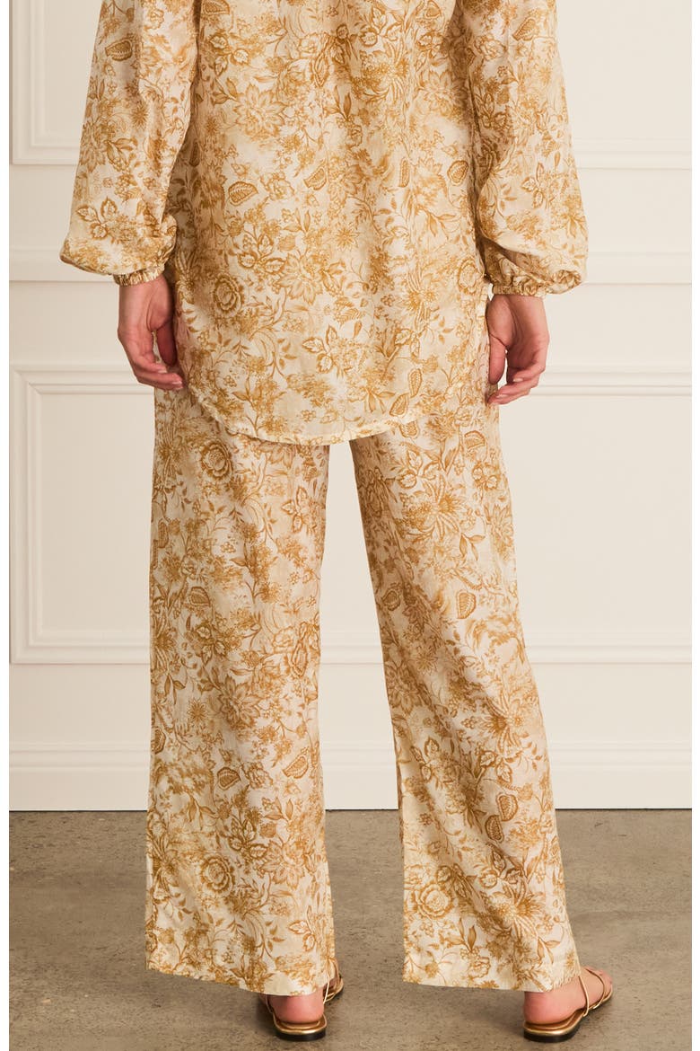 High Waist Resort Pants, Alternate, color, Gold