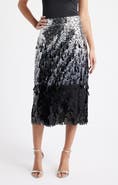 Elie Tahari The Beatrice Sequin Midi Skirt