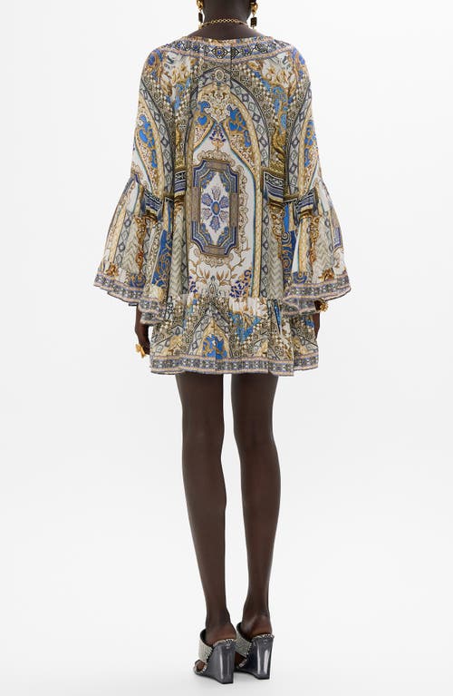 Camilla Silk A Line Frill Dress In Make Me Your Mosiac In Make Me Your Mosaic