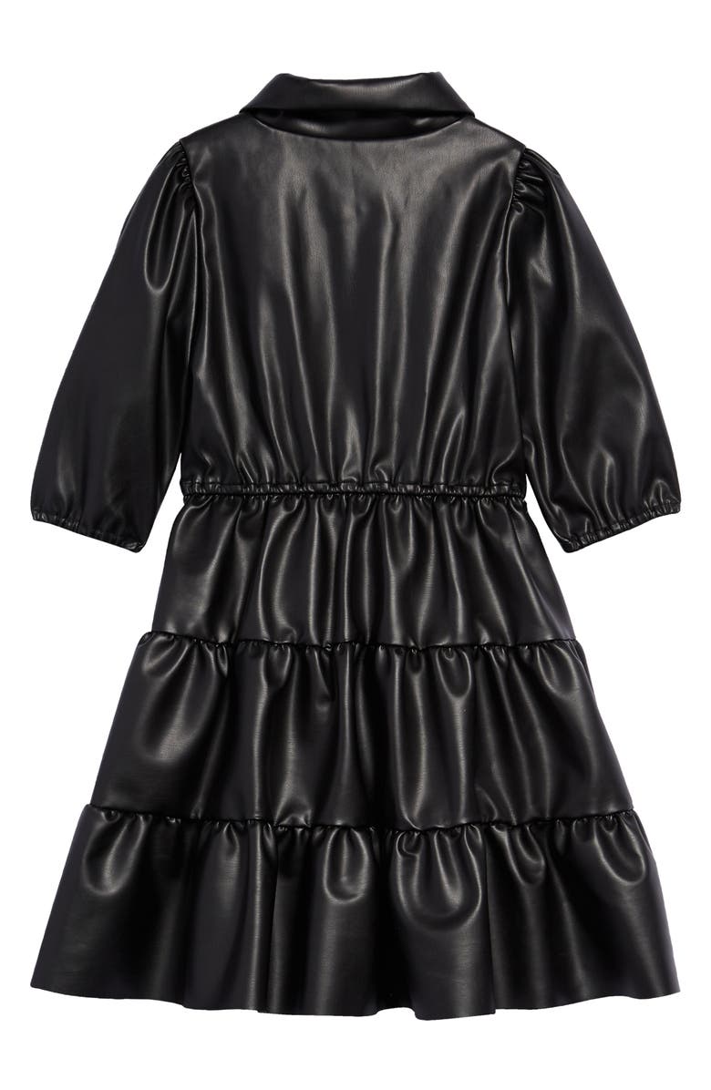 Ava & Yelly Kids' Faux Leather Dress, Alternate, color,