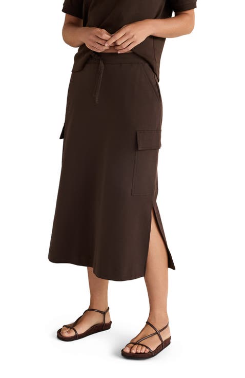 Organic Cotton Interlock Cargo Skirt