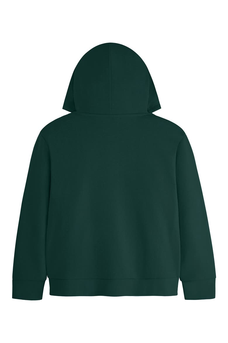 Kids' Logo Fleece Hoodie, Alternate, color, GREEN TERRAIN
